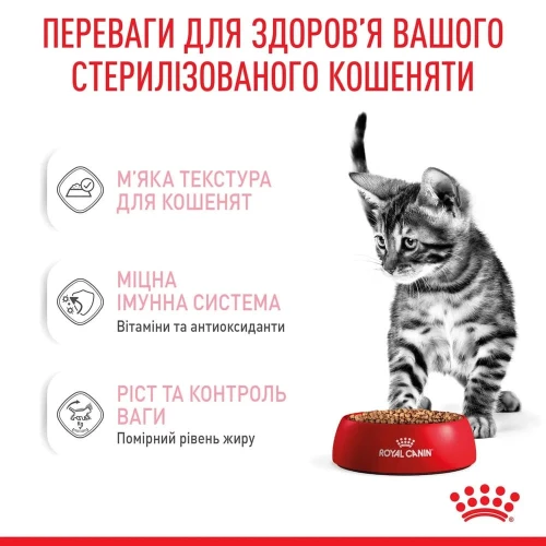 Вологий корм Royal Canin Kitten Sterilised in gravy для стерилізованих кошенят в соусі