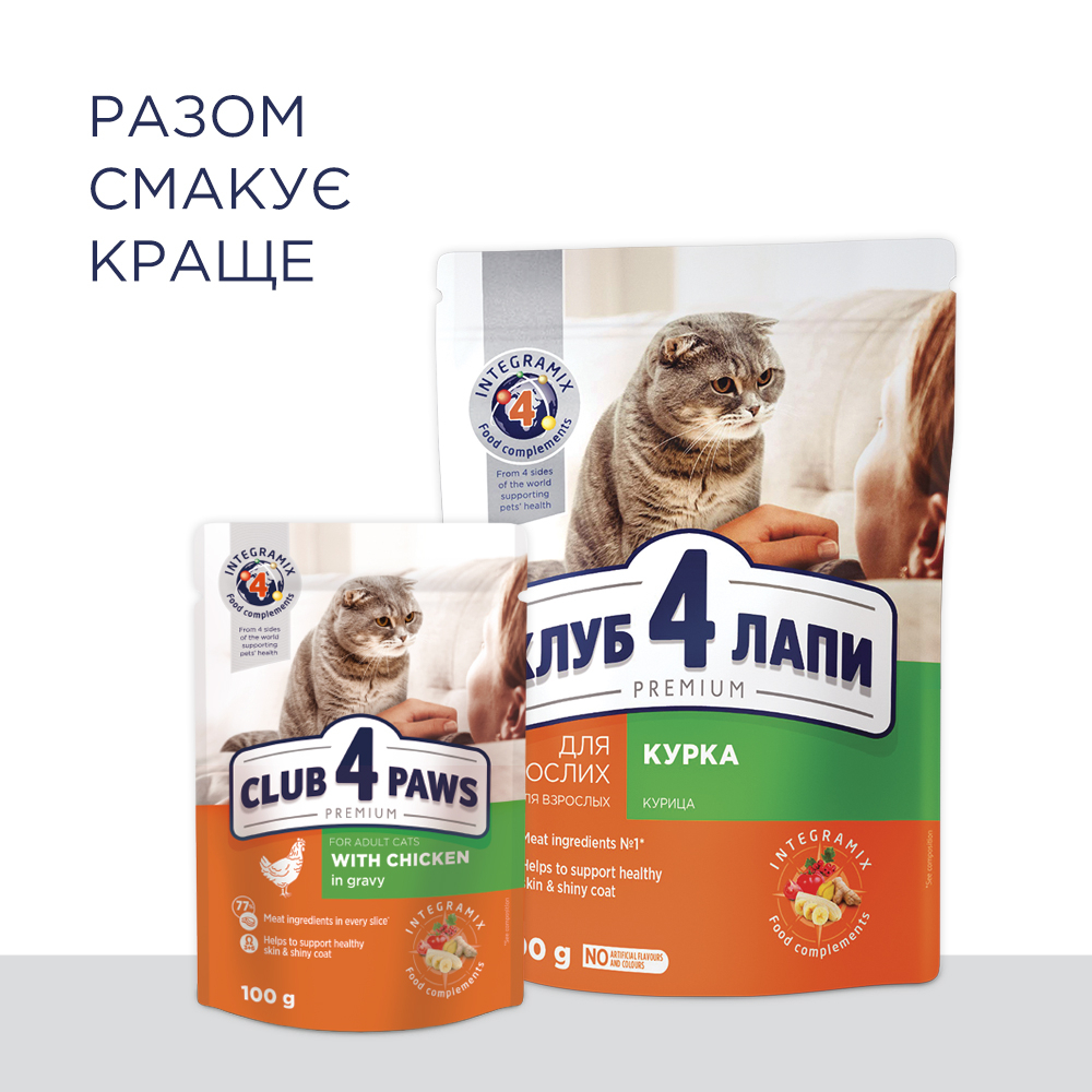Сухий корм C4P Premium with Chicken для котів з куркою 14кг