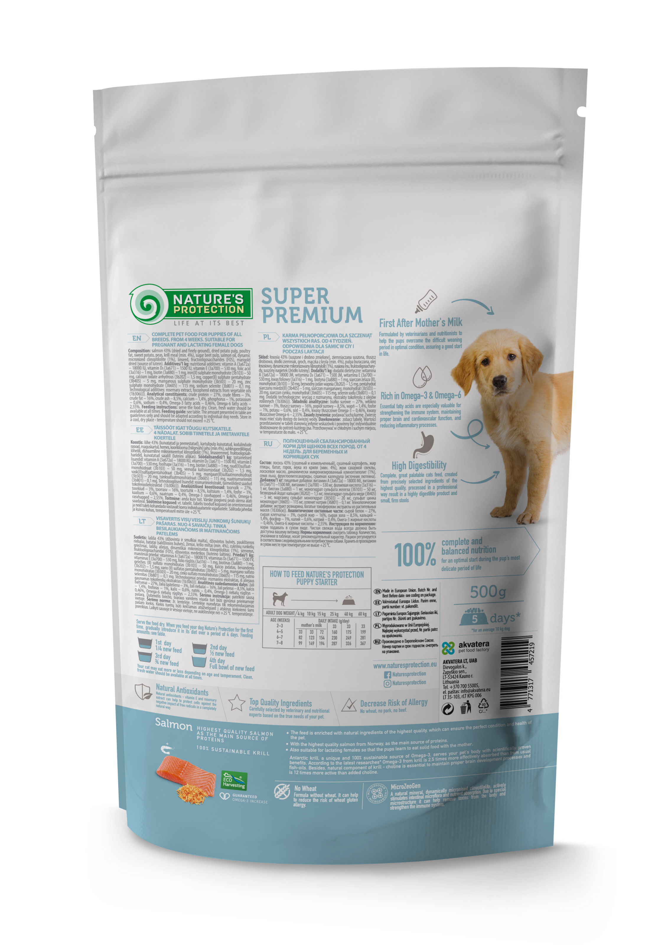 Сухий корм Nature's Protection Puppy Starter All Breeds для цуценят всіх порід перший прикорм 500 г