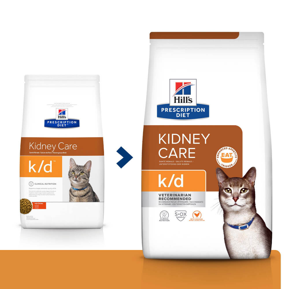 Сухий корм Hill's PD k/d Kidney Care для котів при захворюваннях нирок 1,5кг
