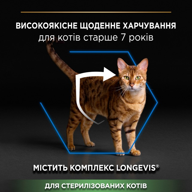 Сухий корм Purina Pro Plan LiveClear Sterilised Senior 7+ with turkey для котів стерилізованих старше 7 років з індичкою 1,5кг