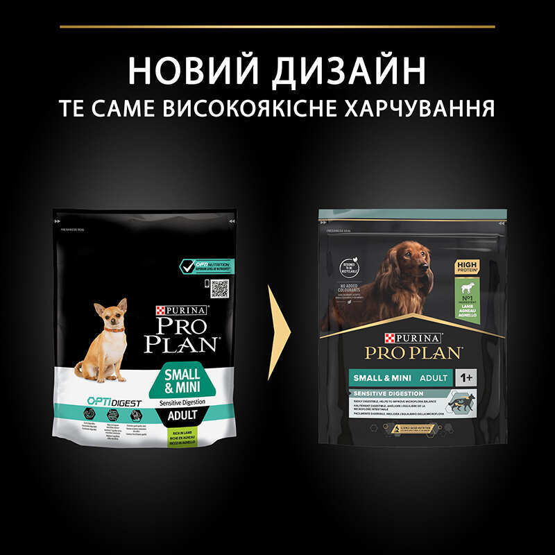 Сухий корм Purina Pro Plan Dog Adult Small & Mini Sensitive Digestion Lamb для собак дрібних порід з ягням,7 кг