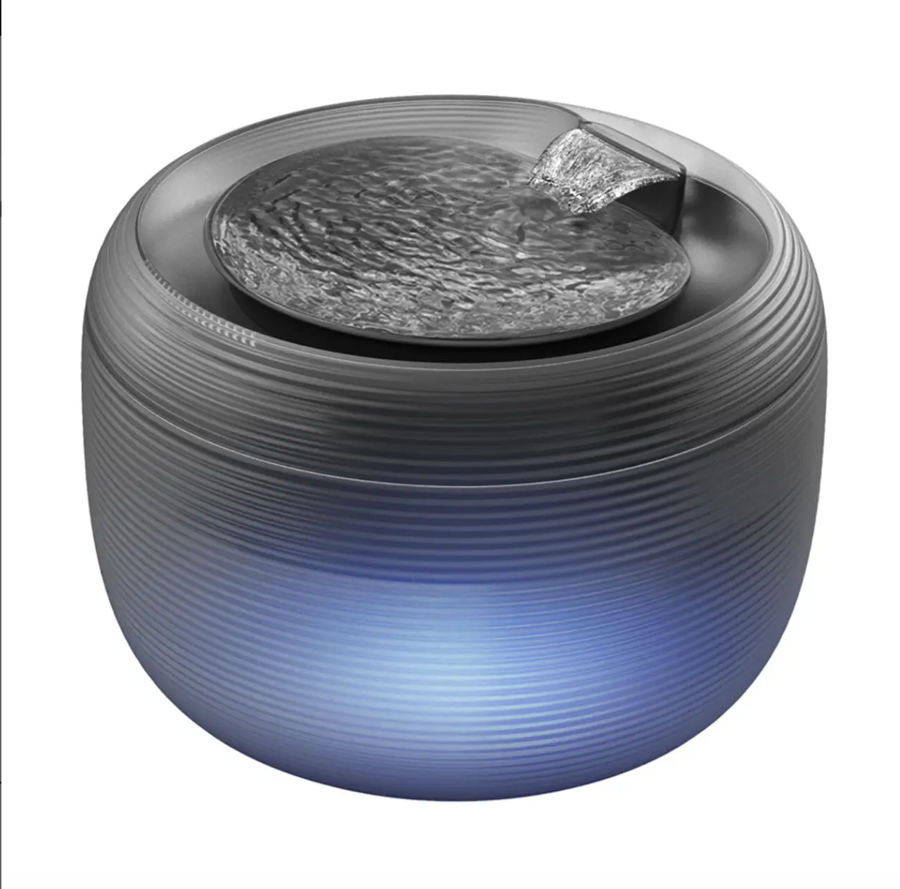 WAUDOG Автоматичний фонтан-поїлка для собак і котів з LED-підсвіткою, 2,5 л, сірий
