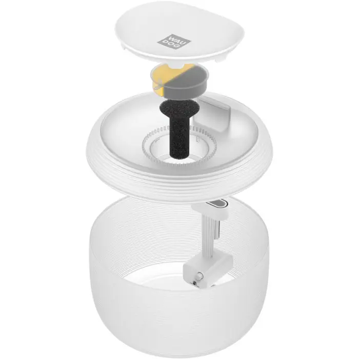 WAUDOG Автоматичний фонтан-поїлка для собак і котів з LED-підсвіткою, 2,5 л, білий