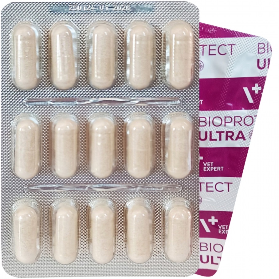 VetExpert BioProtect Ultra Харчова добавка для нормалізації мікрофлори ШКТ у собак та котів