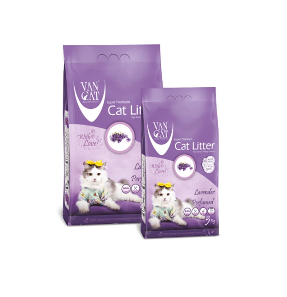 VanCat (ВанКет) Cat Litter Lavender - Бентонітовий наповнювач для котячого туалету з ароматом лаванди 10 кг