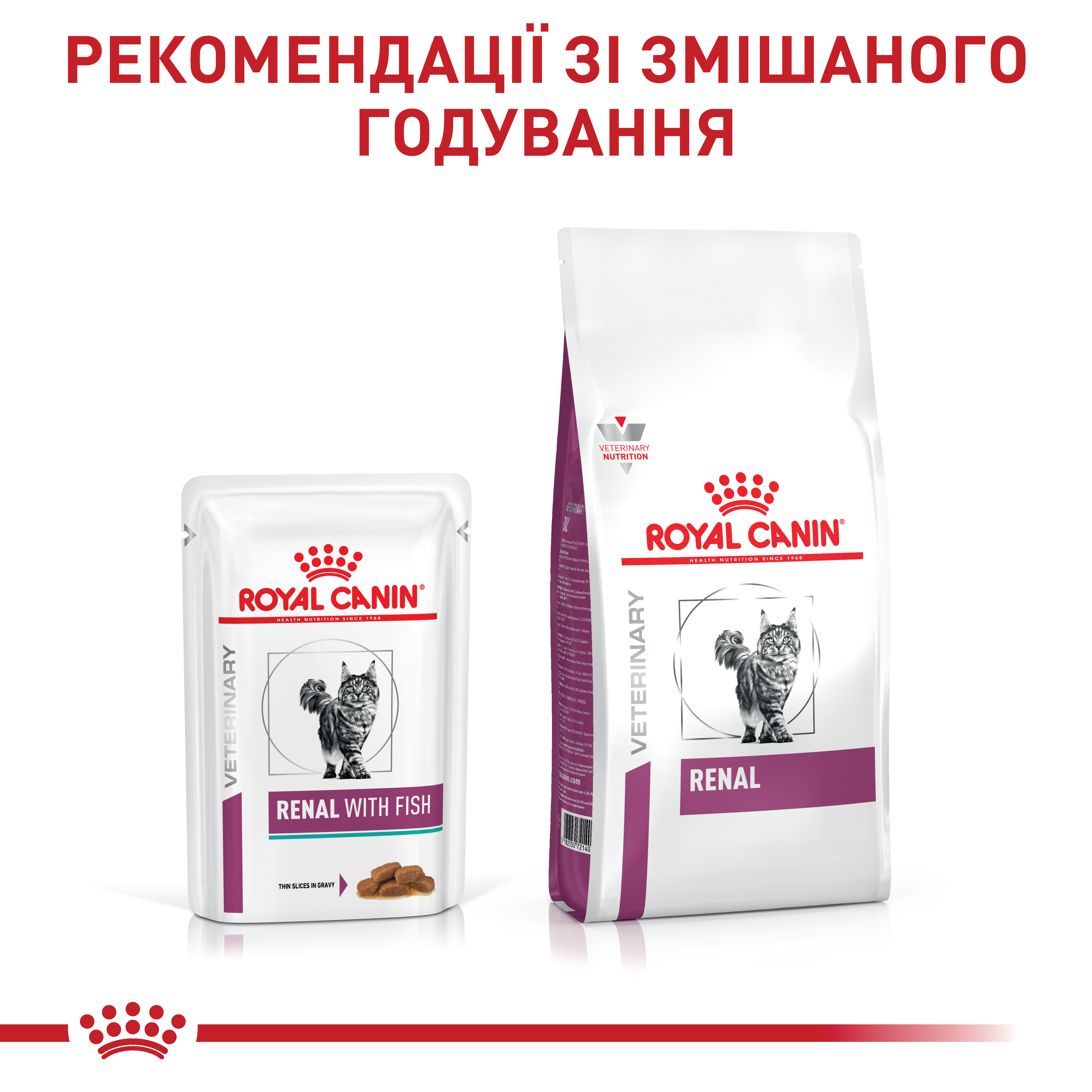 Вологий корм Royal Canin Renal Fish для котів з нирковою недостатністю з рибою
