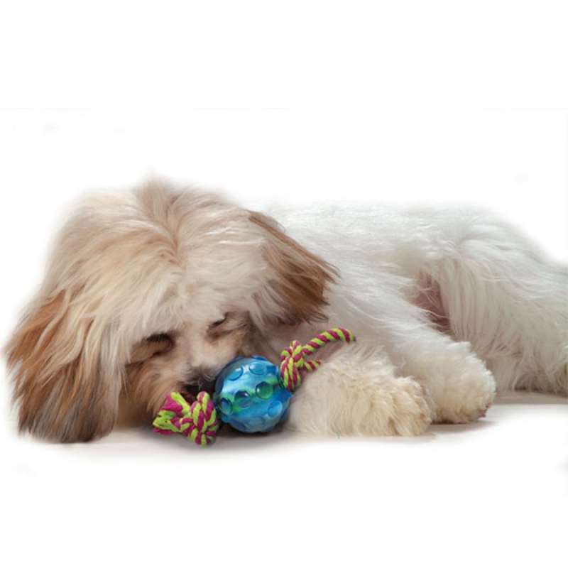 Petstages Mini Orka Ball with rope Іграшка для собак Орка міні м'ячик з канатиками