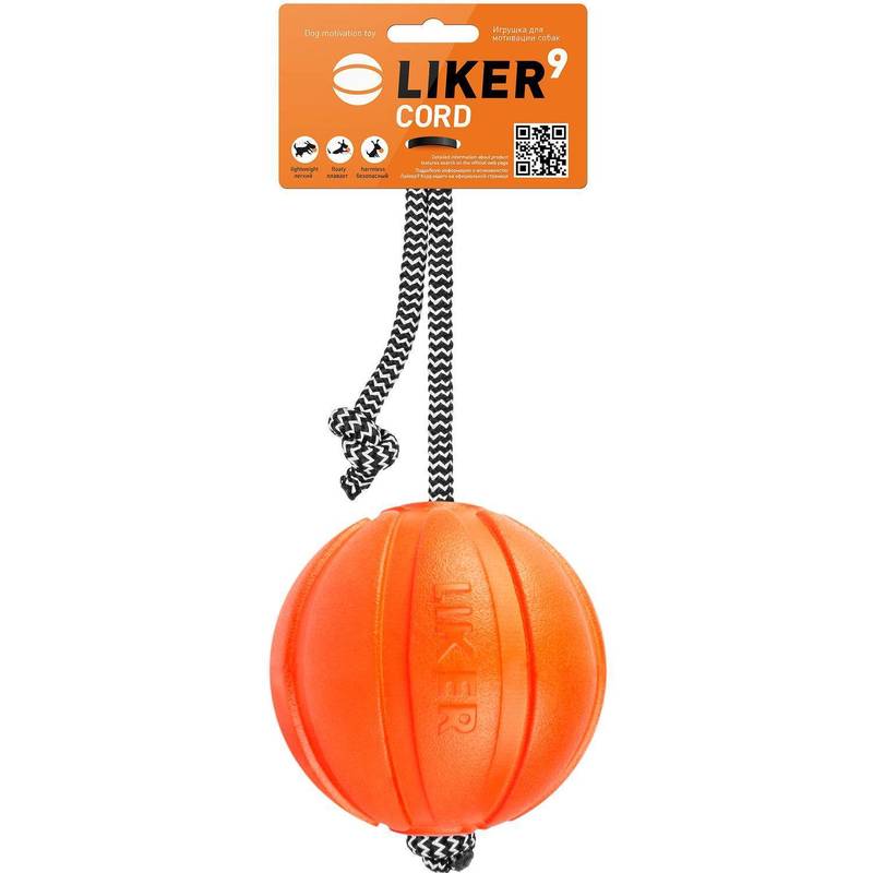 Collar Liker Cord Іграшка для собак М'ячик на канаті 9 см
