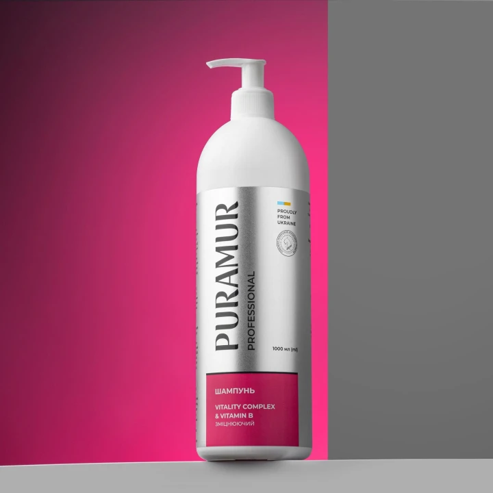 Puramur Vitality Complex & Vitamin B Зміцнюючий шампунь для шерсті собак і котів,200 мл