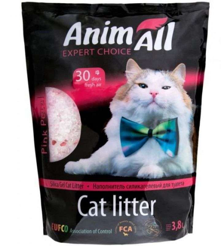 Наповнювач AnimAll Cat litter Pink Sapphire Силікагелевий Рожевий Сапфір для котячого туалету 3,8 л