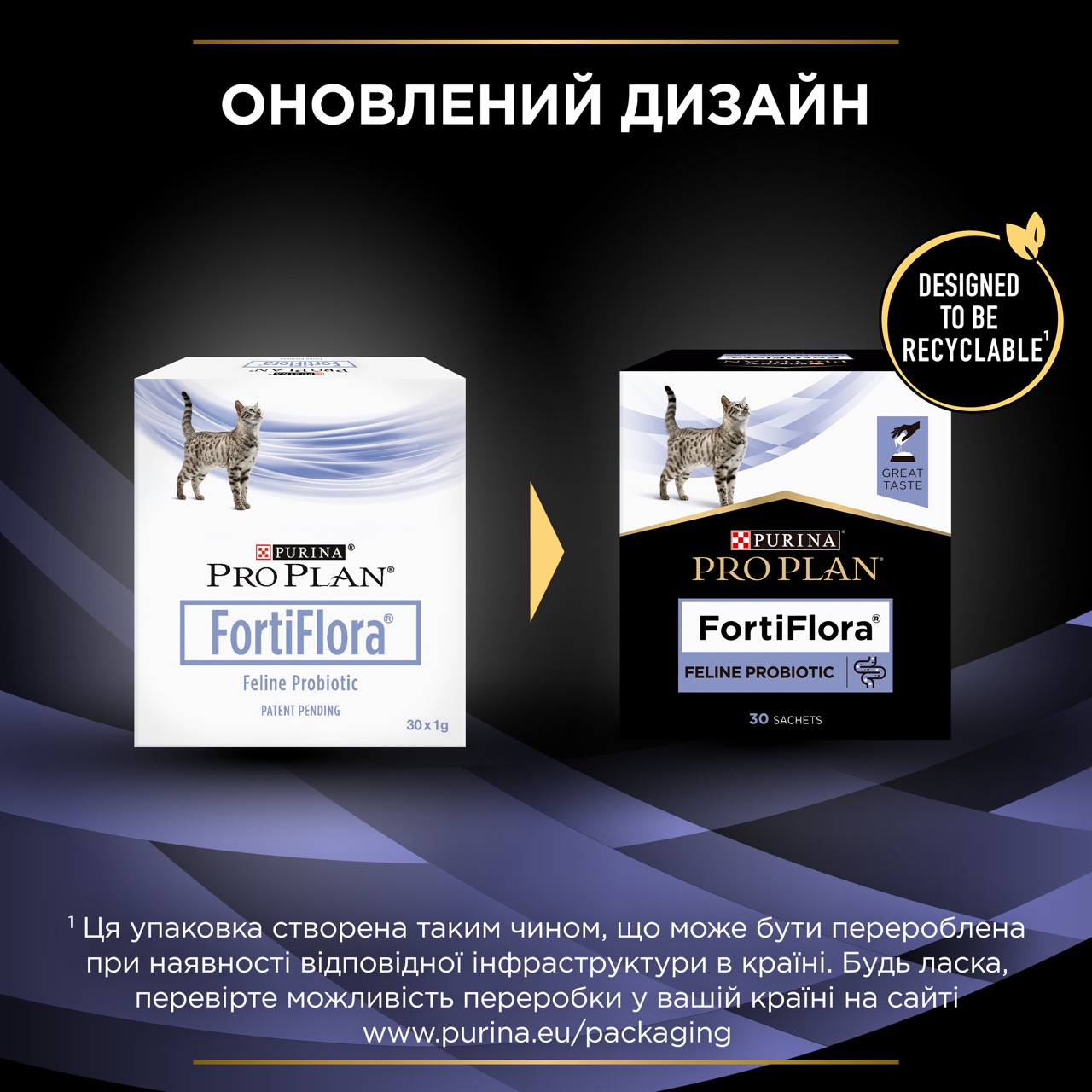 Пробіотик Purina Pro Plan FortiFlora Feline Probiotic для підтримки мікрофлори ШКТ у котів та кошенят 1г 1 саше