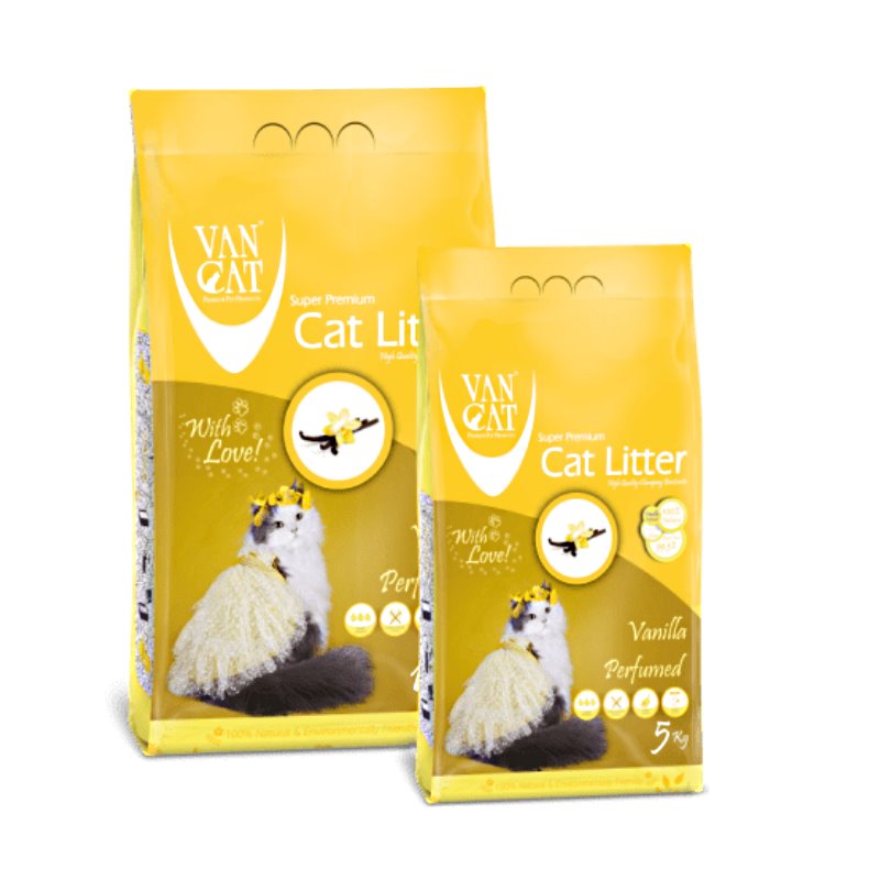 Van Cat Litter Vanilla Бентонітовий наповнювач для котячого туалету з ароматом ванілі 5 кг