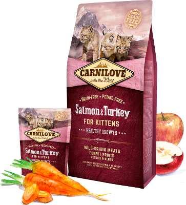 Сухий корм CarniLove Salmon&Turkey Kitten для кошенят з лососем та індичкою 2кг