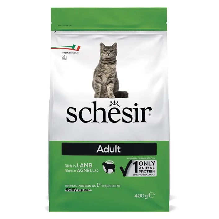 Сухий корм Schesir Cat Adult Lamb для дорослих котів з ягням 400 г