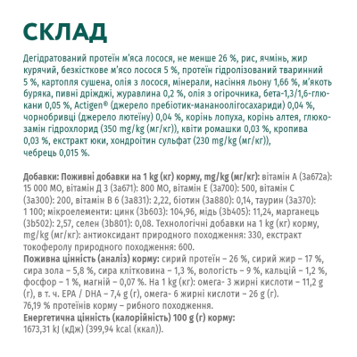 Сухий корм OptiMeal Hypoallergenic для собак середніх та великих порід гіпоалергенний з лососем1,5кг