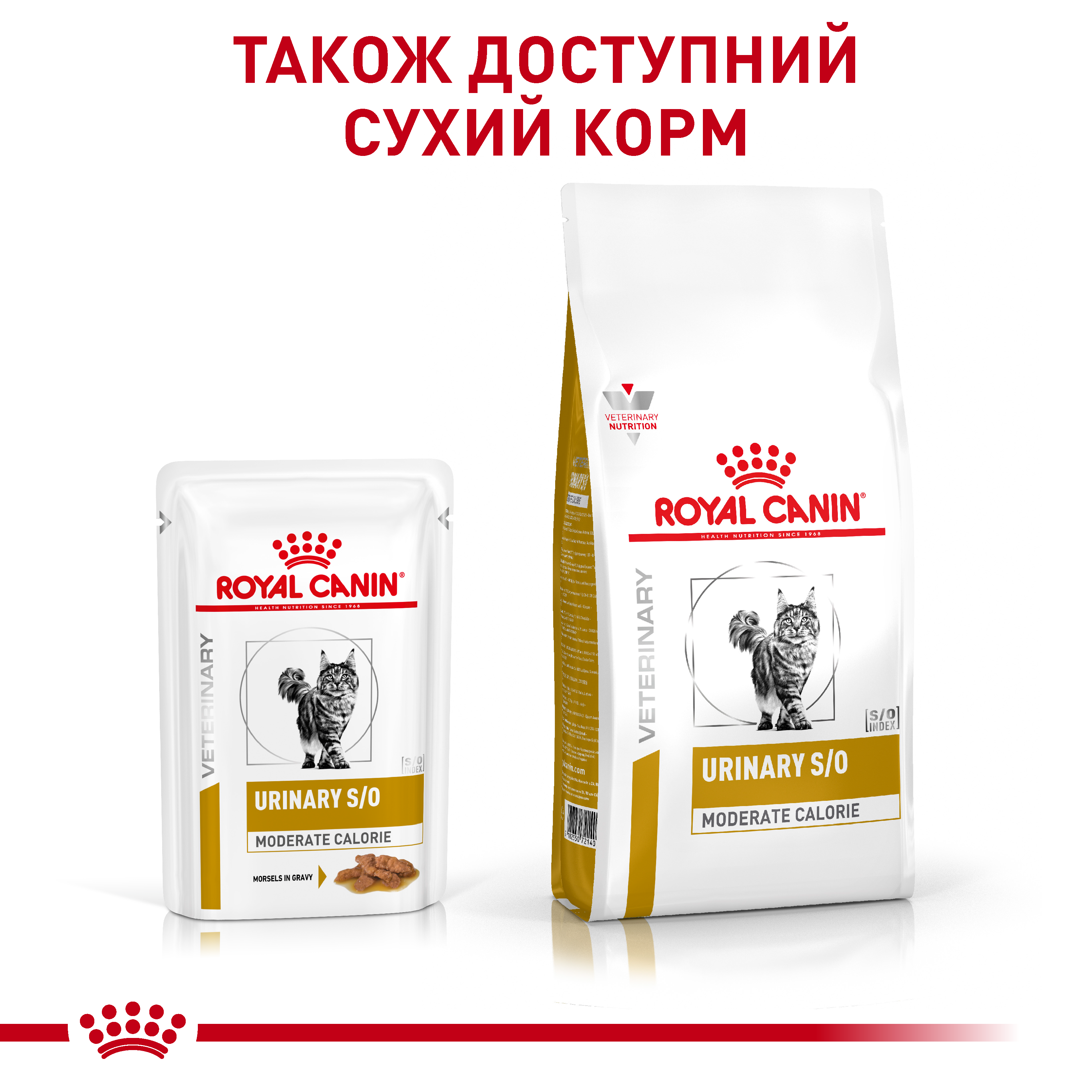 Вологий корм Royal Canin Urinary S/O Moderate Calorie для котів при лікуванні сечокам'яної хвороби
