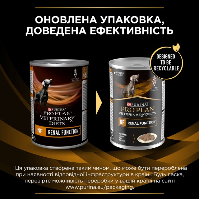 Вологий корм Purina Pro Plan Veterinary Diets NF Renal Function Canine Cans для собак при нирковій недостатності 400 г