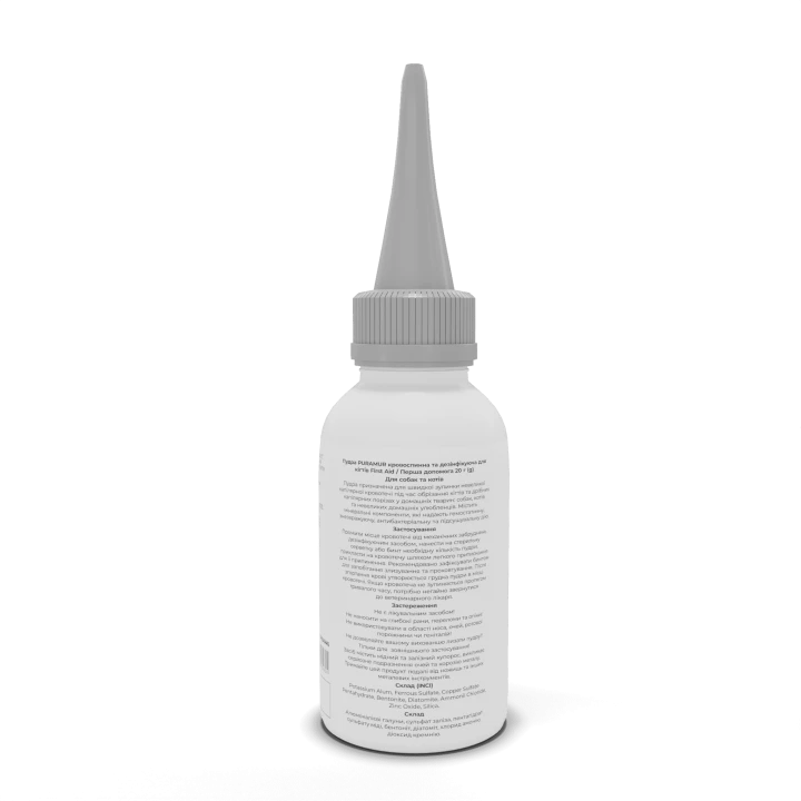 Puramur First Aid Кровоспинна та дезінфікуюча пудра для кігтів собак і котів,20 г