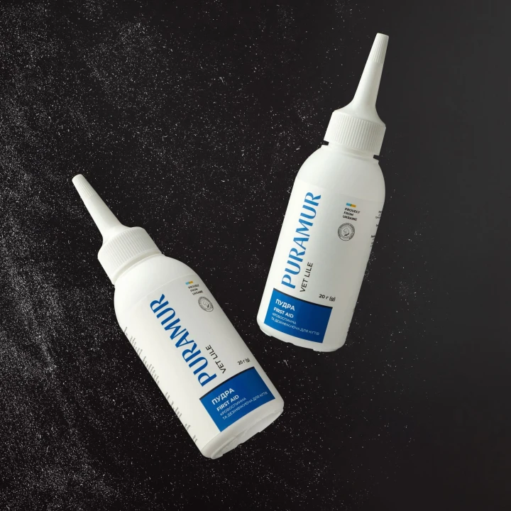 Puramur First Aid Кровоспинна та дезінфікуюча пудра для кігтів собак і котів,20 г