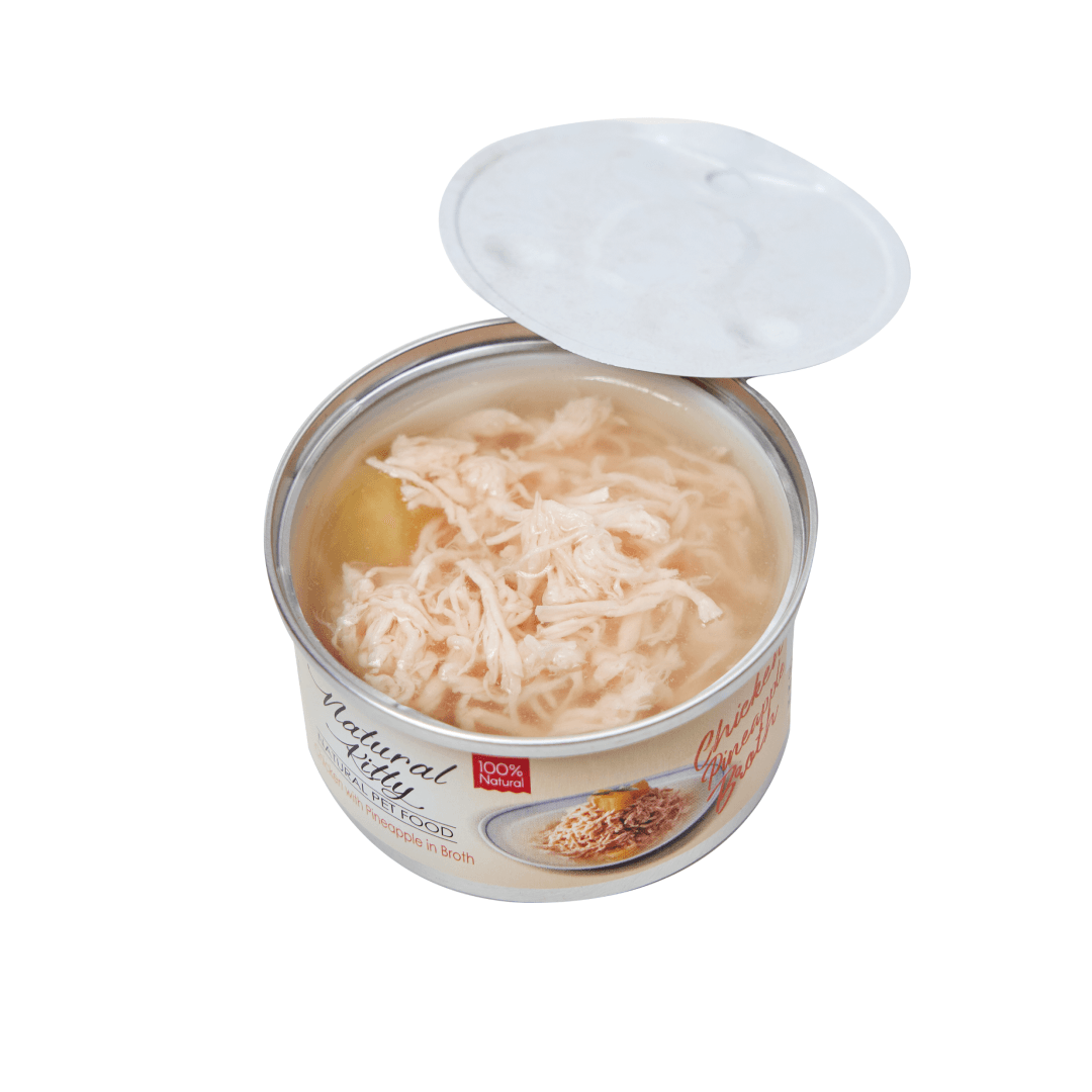 Вологий корм Natural Kitty Broth Series Chicken with Pineapple in Broth для котів курка з ананасом в бульйоні, 80 г