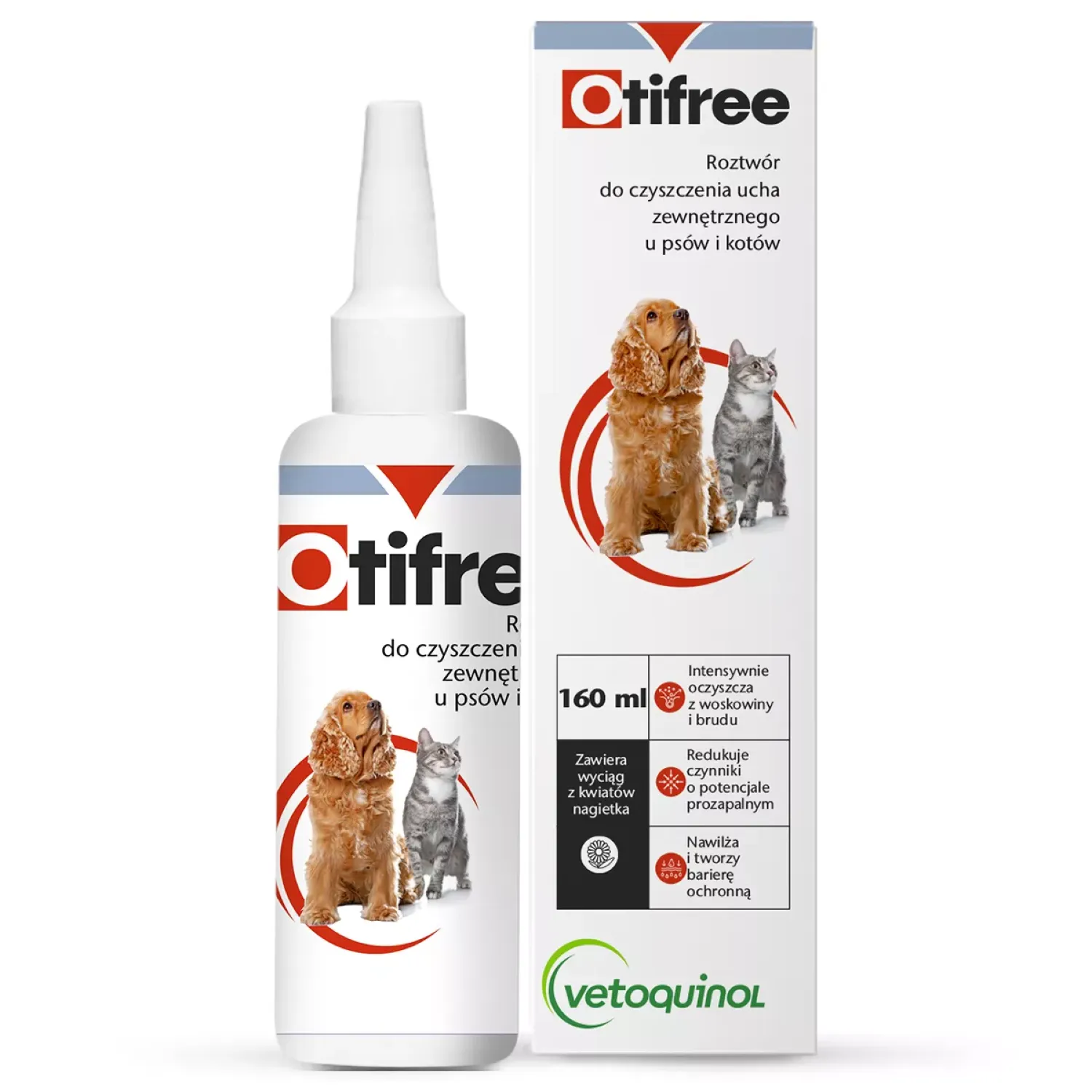 Vetoquinol (Ветокінол) Otifree - Засіб Отіфрі для очищення вух у собак та котів 60мл