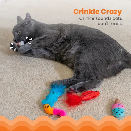 Catstages Kitty Sweet Treats Набір іграшок для котів,різнокольорові,6 шт.