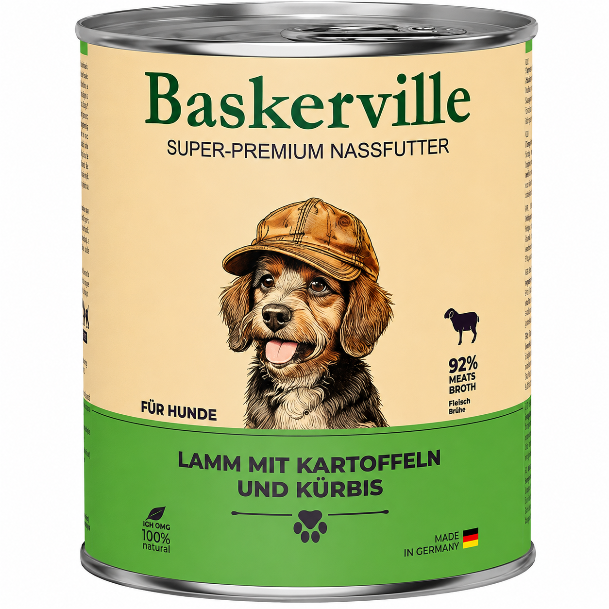 Вологий корм Baskerville для собак з бараниною, картоплею та гарбузом 800 г