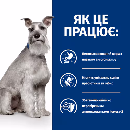 Сухий корм Hill's PD Canine i/d Low Fat для собак при розладах травлення та ШКТ,зі зниженим вмістом жиру 1,5кг
