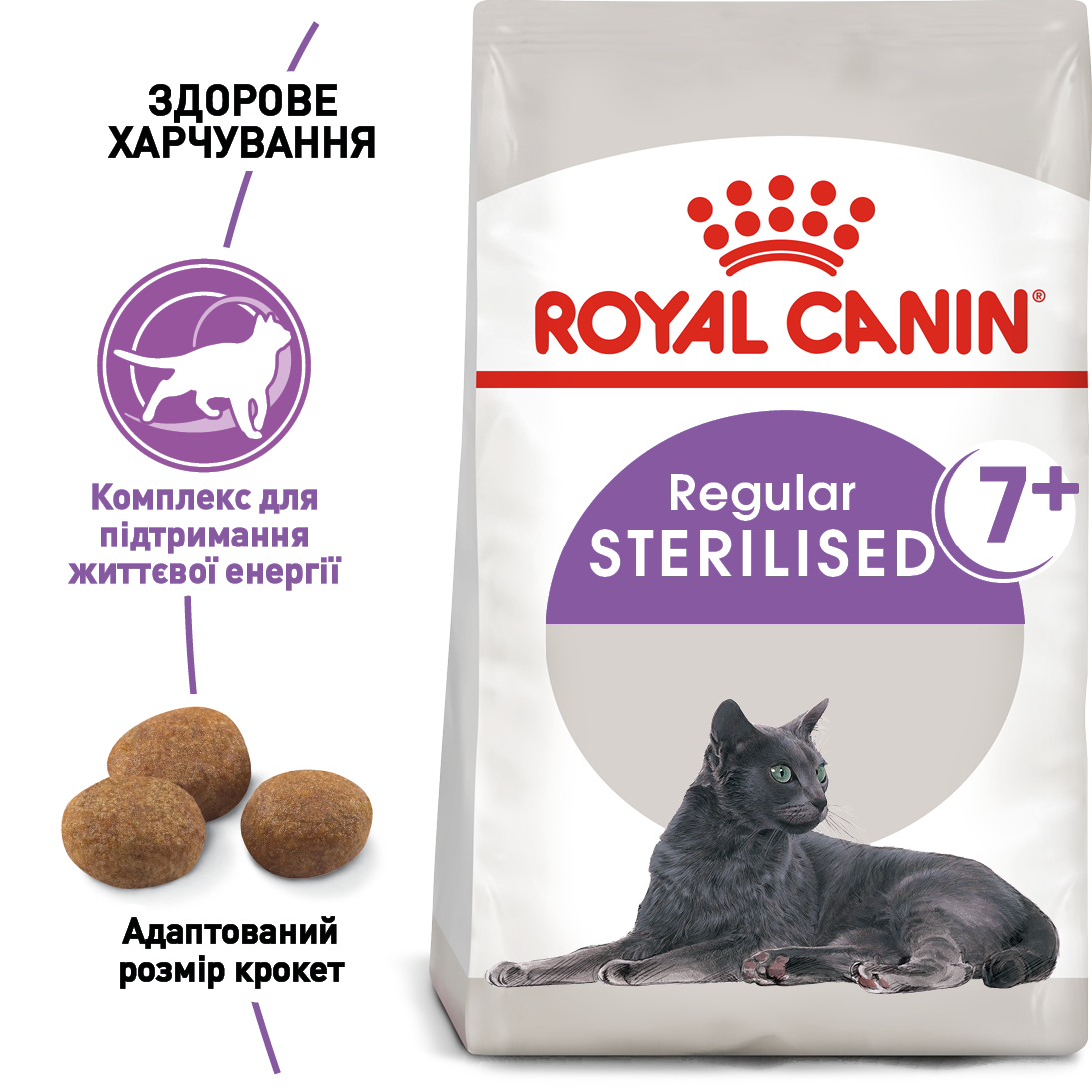 Сухий корм Royal Canin Sterilised 7+ для стерилізованих котів старше 7 років 1,5 кг