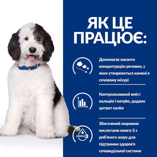 Сухий корм Hill's PD Canine c/d лікувальний при сечокам'яній хворобі для собак з куркою 1,5кг