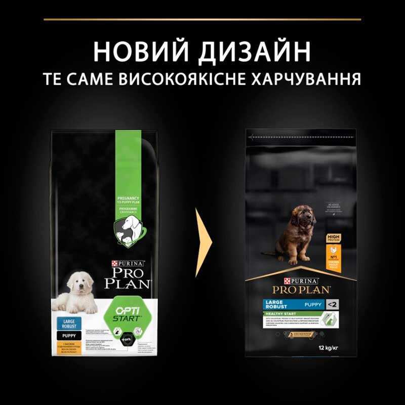 Purina Pro Plan Puppy Large Robust Healthy Start для цуценят великих порід з куркою 12 кг