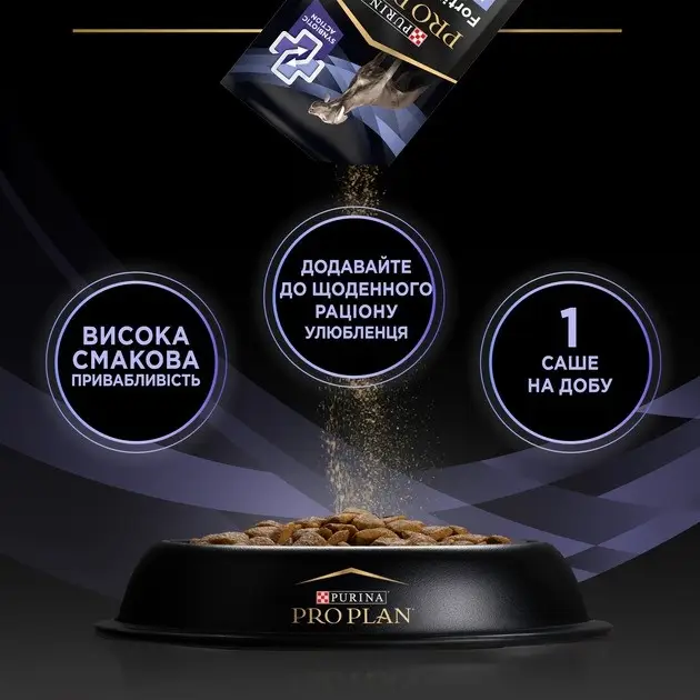 Пробіотик з пребіотиком Purina Pro Plan FortiFlora Plus Canine для підтримки мікрофлори кишківника у дорослих собак та цуценят 2 г,1 саше