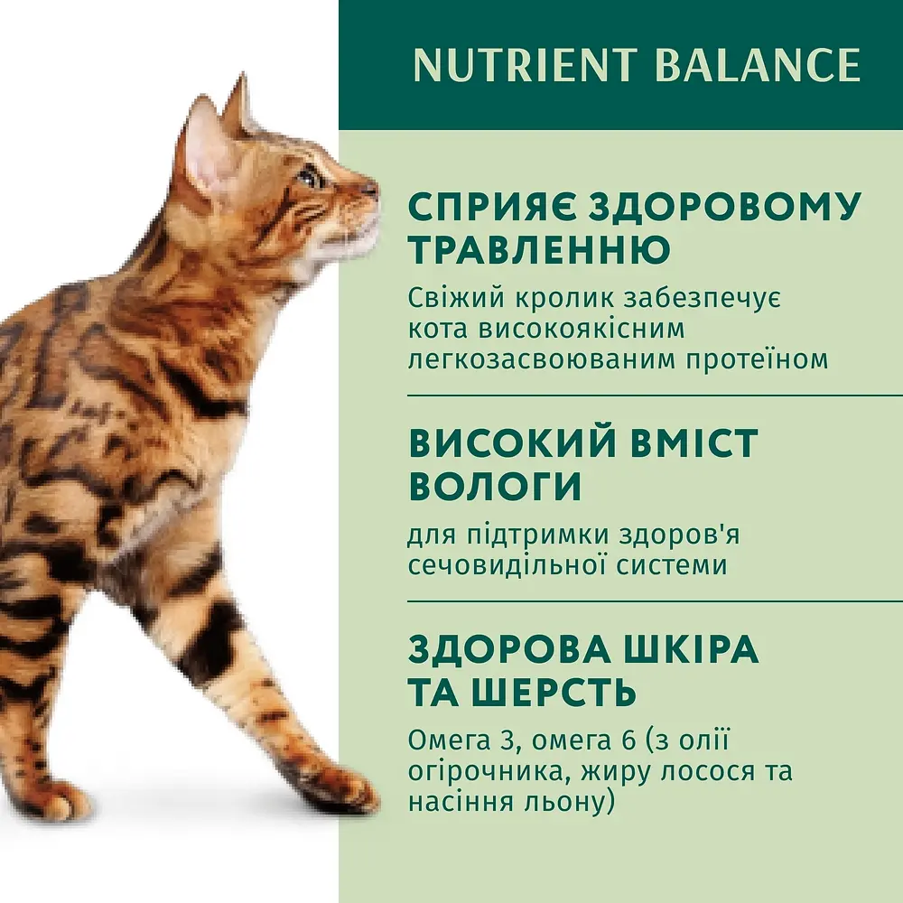 Вологий корм OptiMeal Adult Cats для дорослих котів з кроликом у морквяному желе 85 г