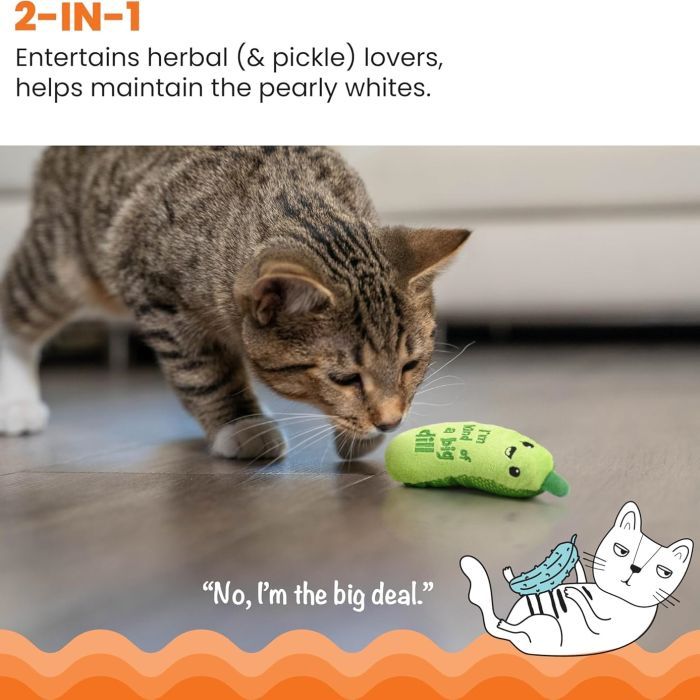 Catstages Crunchy Pickle Kicker Іграшка для котів Хрусткий кікер з котячою м'ятою