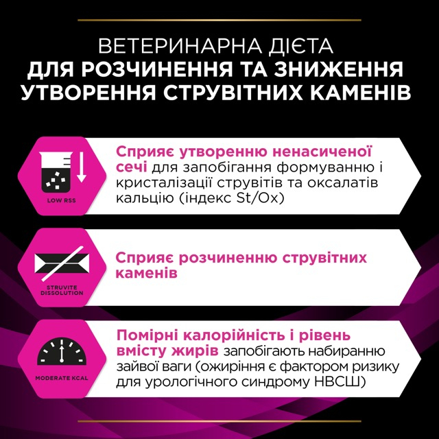 Сухий корм Purina Veterinary Diets UR St/Ox для котів при захворюваннях нижніх відділів сечовивідних шляхів 5кг
