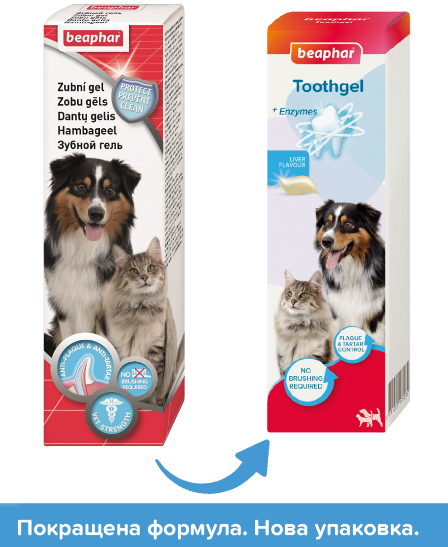 Гель Beaphar Tooth Gel для чищення зубів собак та котів 100мл