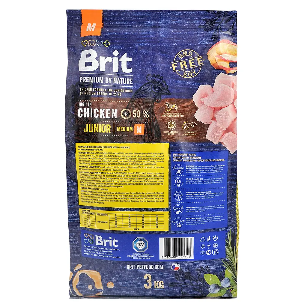 Сухий корм Brit Premium Junior Medium Breed для цуценят середніх порід 3кг