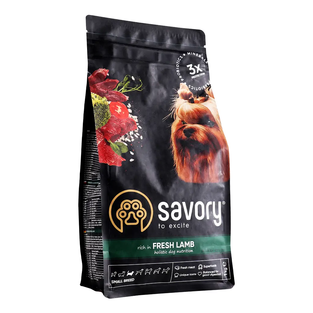 Сухий корм Savory Small Breeds rich in Fresh Lamb для собак малих порід 1кг