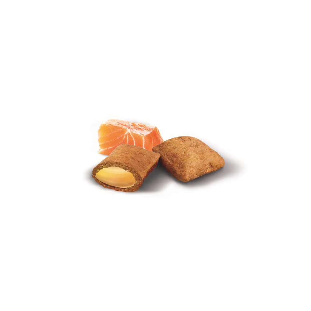 Ласощі для котів GimCat Nutri Pockets Salmon & Omega 3+6 Подушечки з лососем та жирними кислотами,60г
