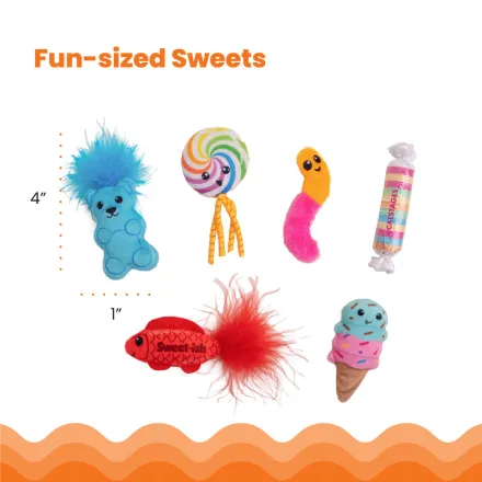 Catstages Kitty Sweet Treats Набір іграшок для котів,різнокольорові,6 шт.