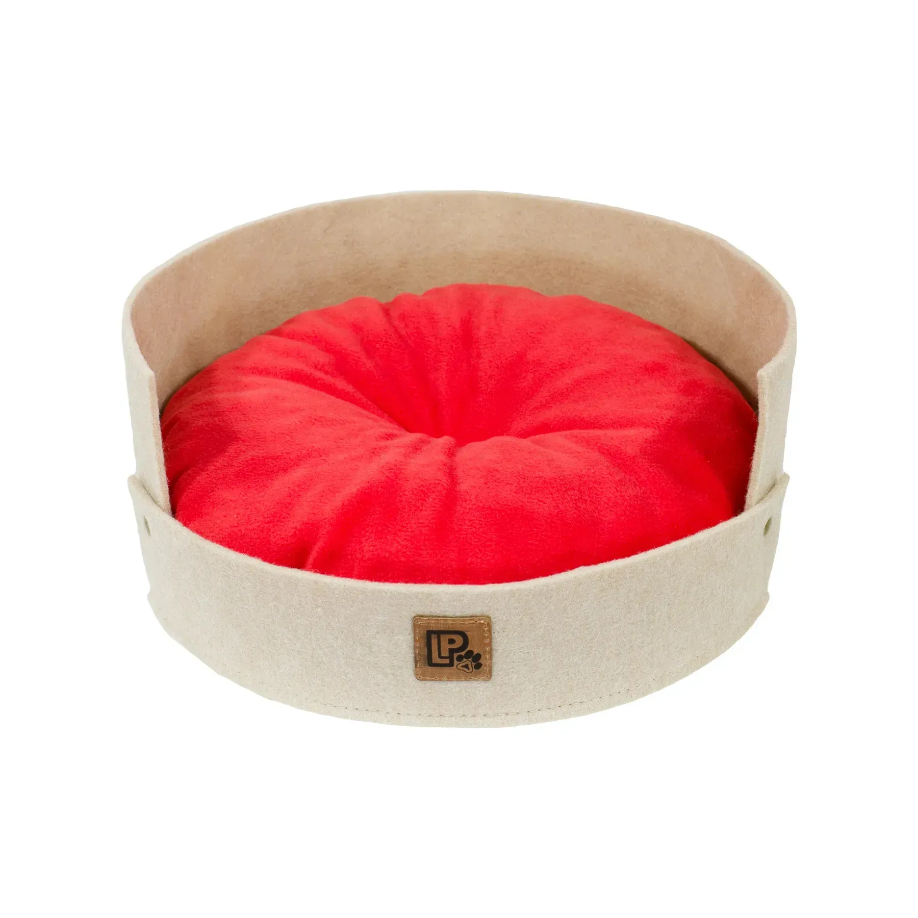 Lucky Pet Лежанка РЕЛАКС Бежево-коралова № 3, 45х45х19 см