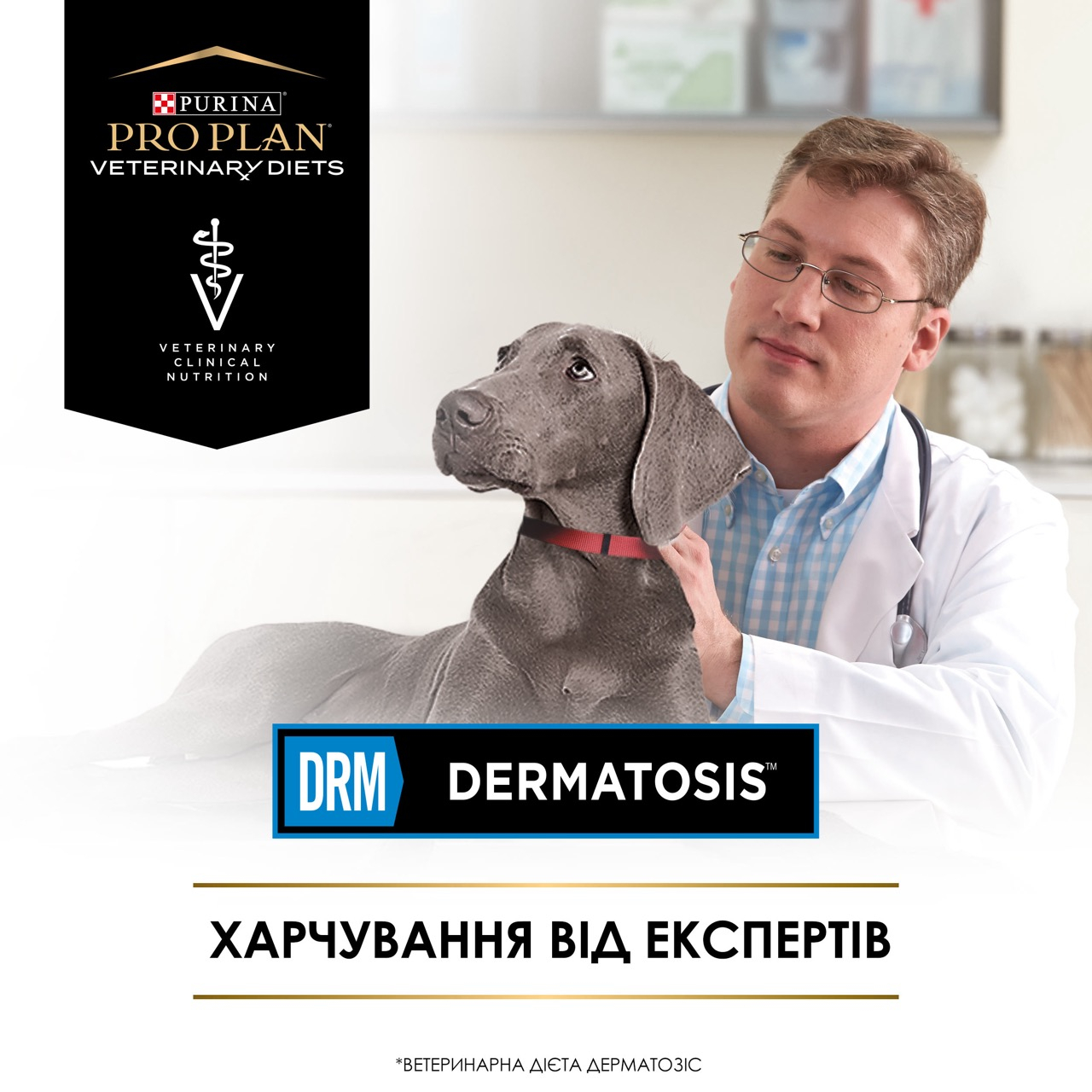 Сухий корм Purina Pro Plan Veterinary Diets DRM Dermatosis Management Canine для собак при дерматозах та надмірному випадінні шерсті 3 кг