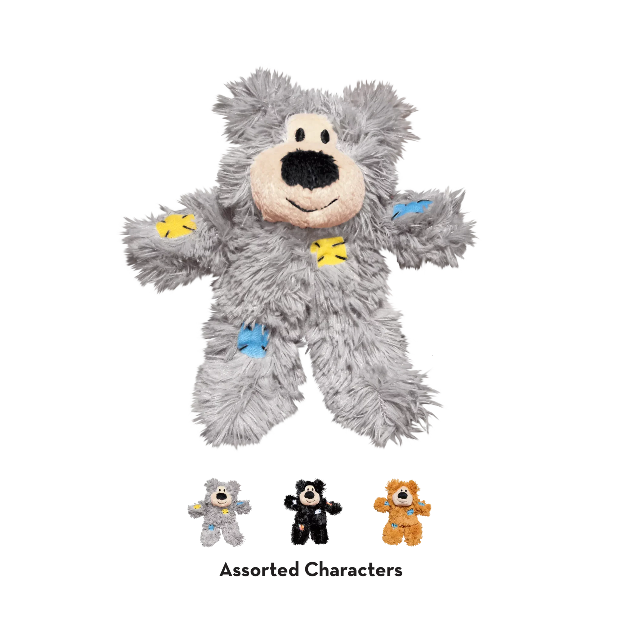 KONG Softies Patchwork Bear Іграшка для котів Ведмедик в асортименті