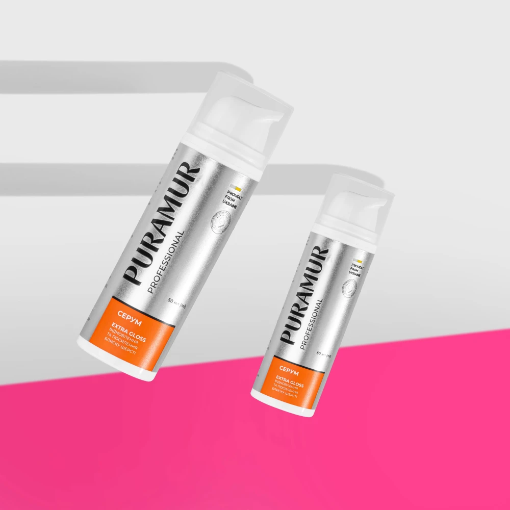 Puramur Extra Gloss Сироватка для відновлення та посилення блиску шерсті собак і котів,50 мл