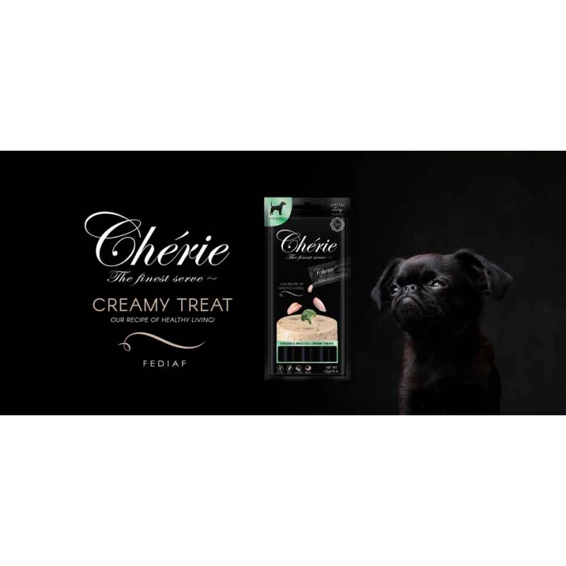 Ласощі для собак Cherie Dog Healthy Living Creamy Treats Chicken & Broccoli,крем-пюре з куркою та броколі,4х12 г