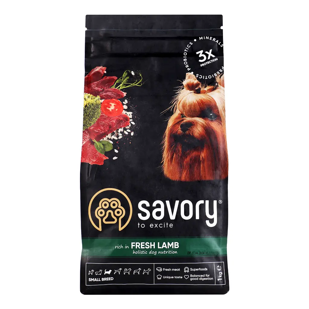 Сухий корм Savory Small Breeds rich in Fresh Lamb для собак малих порід 1кг