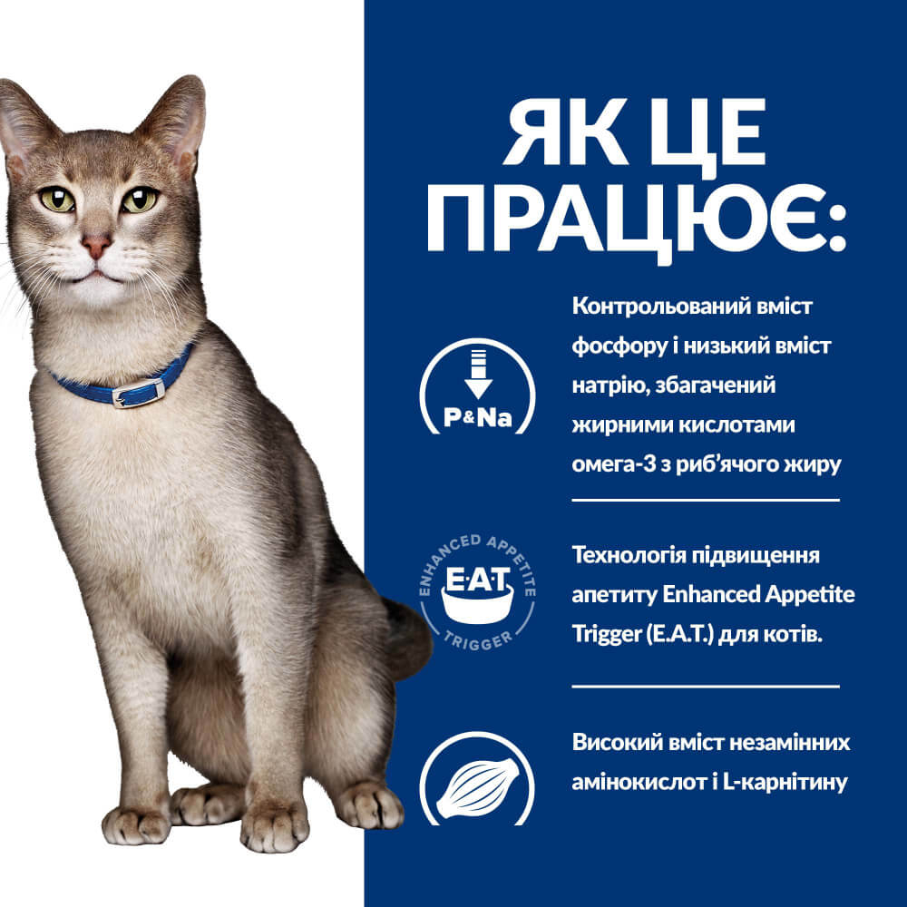 Сухий корм Hill's PD k/d Kidney Care для котів при захворюваннях нирок 1,5кг