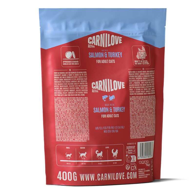 Сухий корм Carnilove Active Salmon & Turkey для дорослих котів з лососем та індичкою,400 г