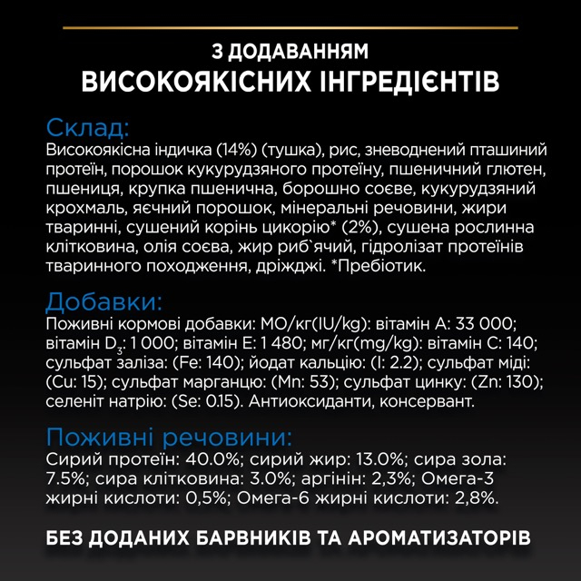 Сухий корм Purina Pro Plan LiveClear Sterilised Senior 7+ with turkey для котів стерилізованих старше 7 років з індичкою 1,5кг